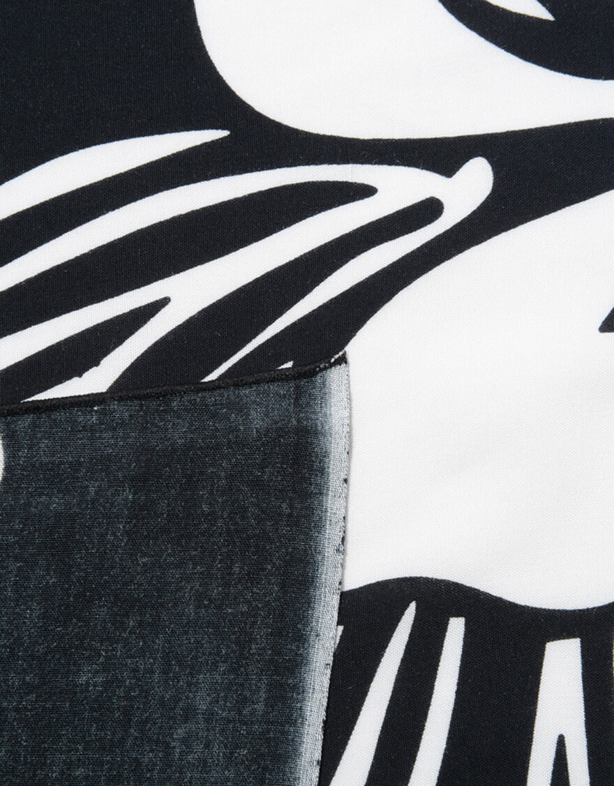 【デザインロング,パレオ】デザインロング（ガーデン ）ブラック