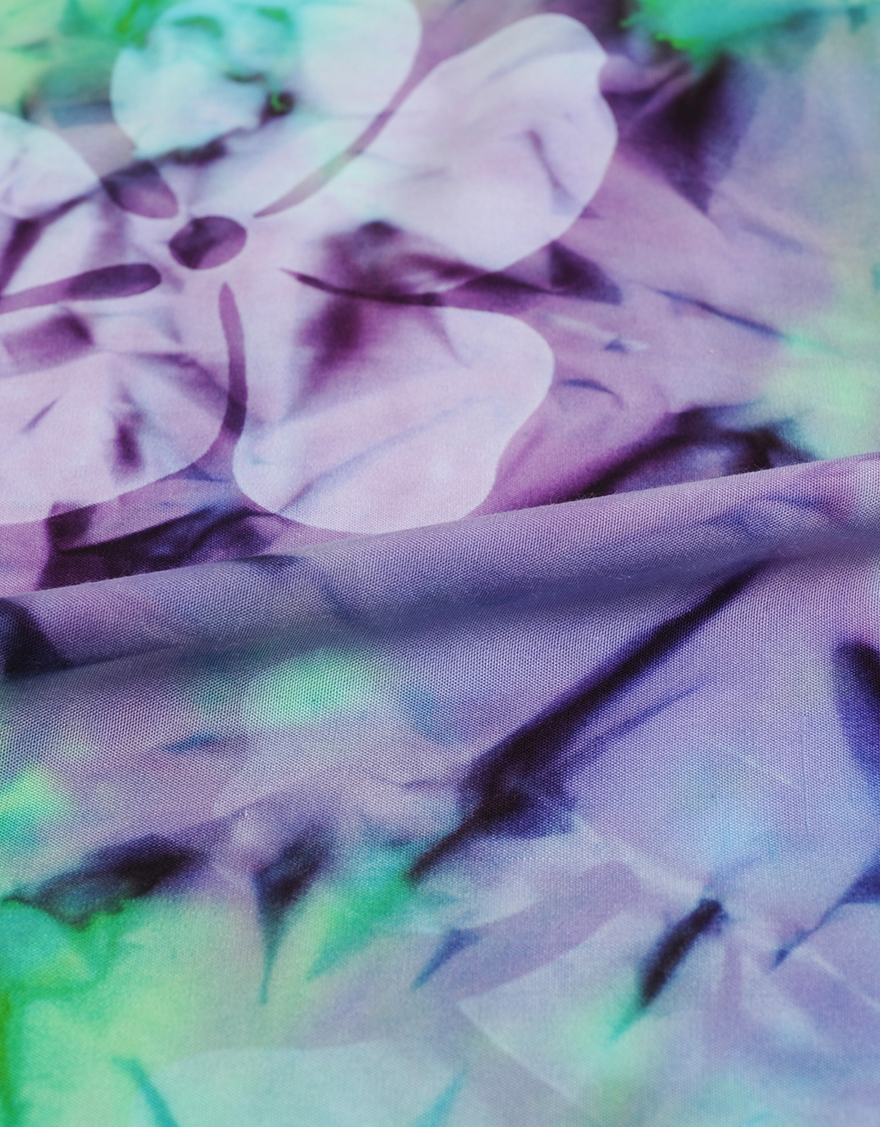 【デザインロング,パレオ】デザインロング（パームリーフ ）シーブリーズ