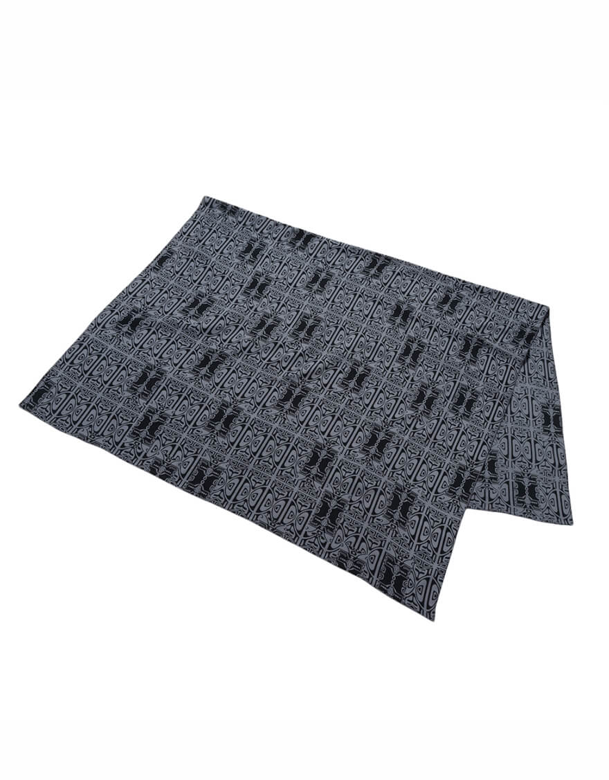 【デザインロング,パレオ】デザインロング（ティキ）ブラック