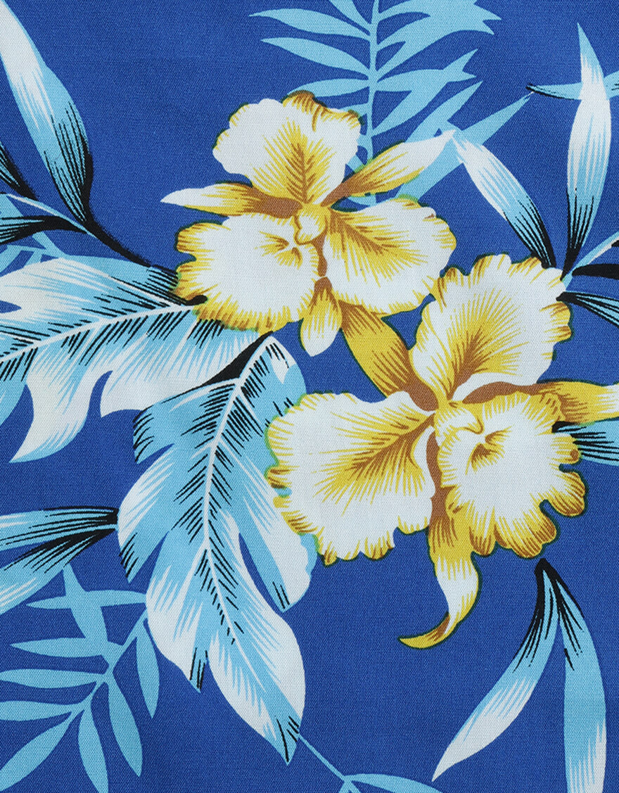 【デザインロング,パレオ】デザインロング（シンビジウム）ブルー