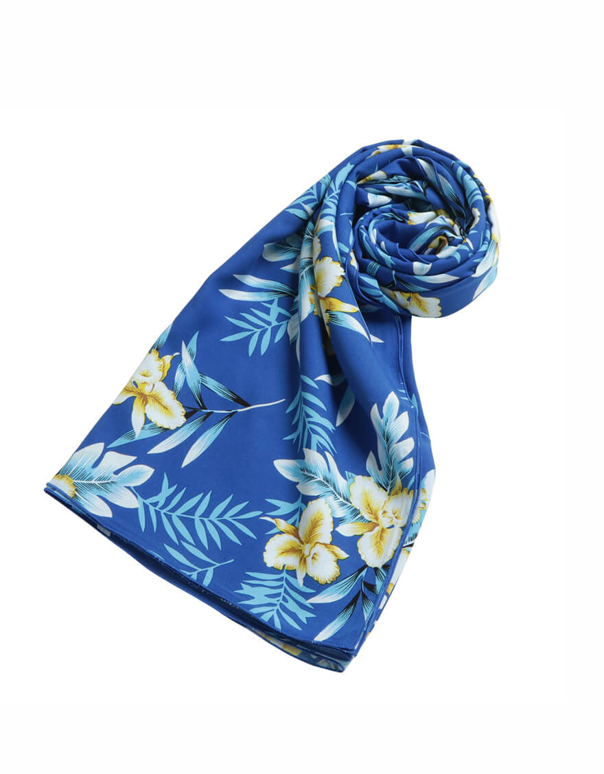 【デザインロング,パレオ】デザインロング（シンビジウム）ブルー