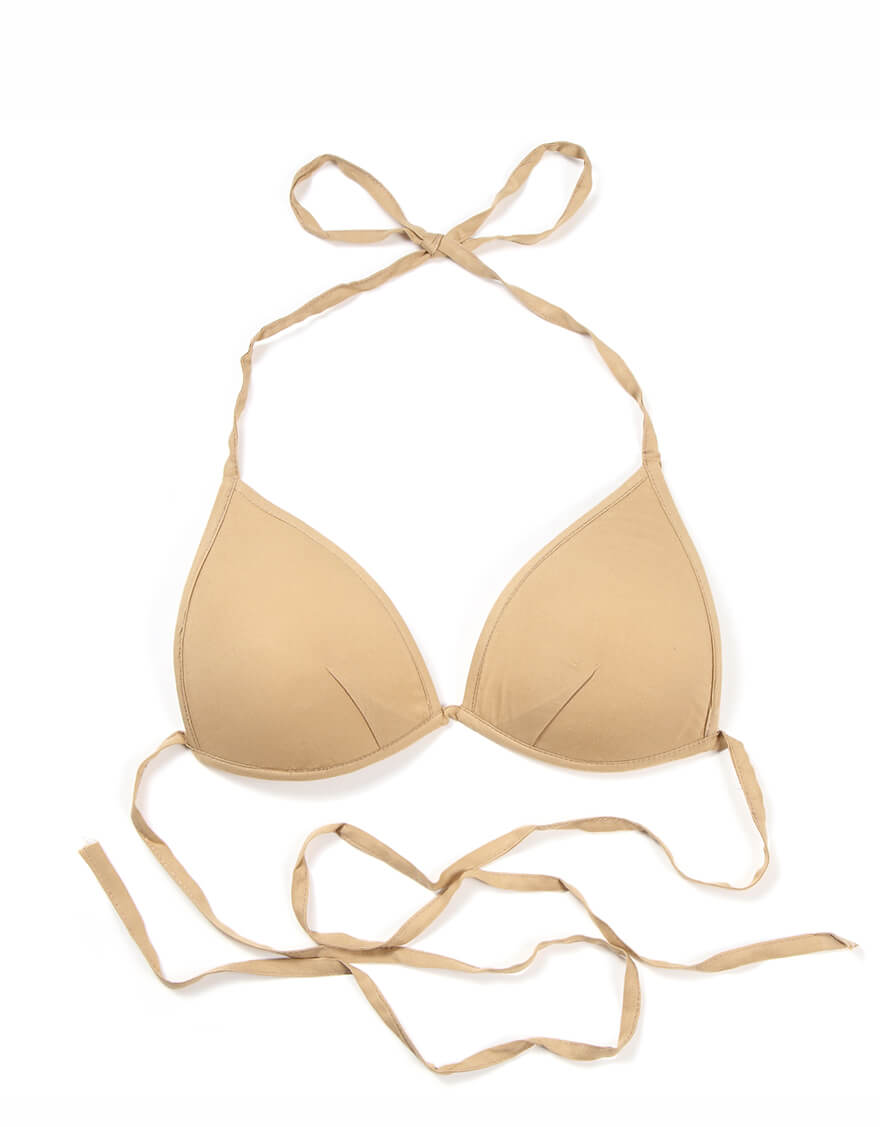 【カラーブラトップ,ココブラ/コスチュームブラ】トライアングルブラ （ベージュ）