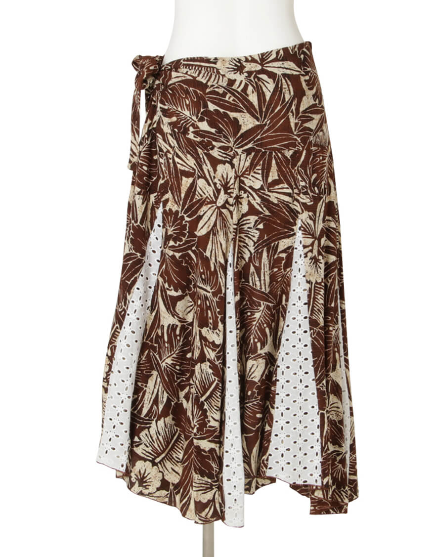 コットンレーススカート（アエレ）ブラウン – フラダンス衣装、タヒチアンダンス衣装なら「フラとタヒチのAREMITI」