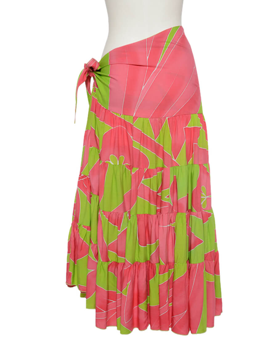 ティアードスカート（ネヘネへ）ライトグリーン – フラダンス衣装
