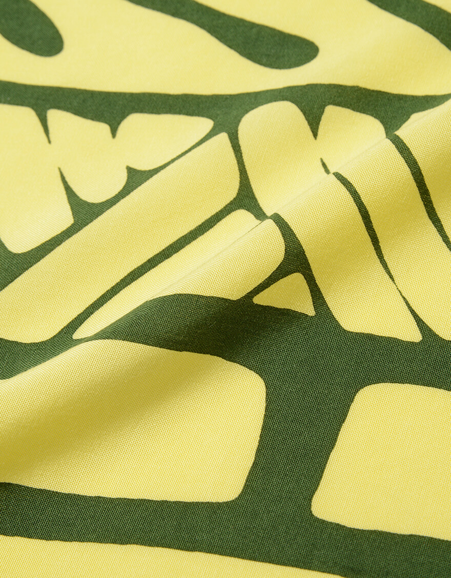 【デザインロング,パレオ】デザインロング（タヒチアントライバル）サンシャインイエロー