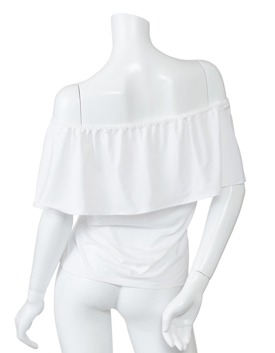 ストレッチケープトップス（ホワイト） – フラダンス衣装、タヒチアンダンス衣装なら「フラとタヒチのAREMITI」