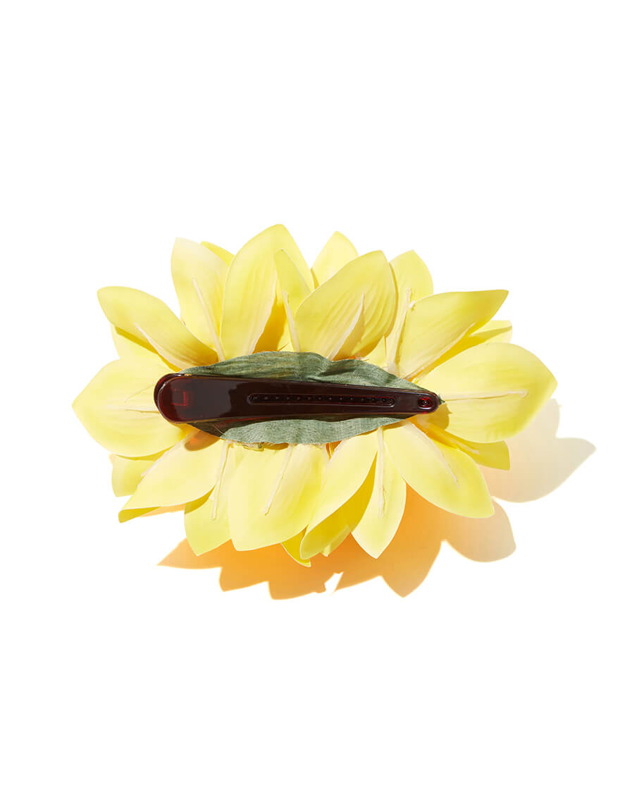 【クリップ/ピック,ヘアーアクセサリー】シンビジウムクリップ（イエローサンシャイン）