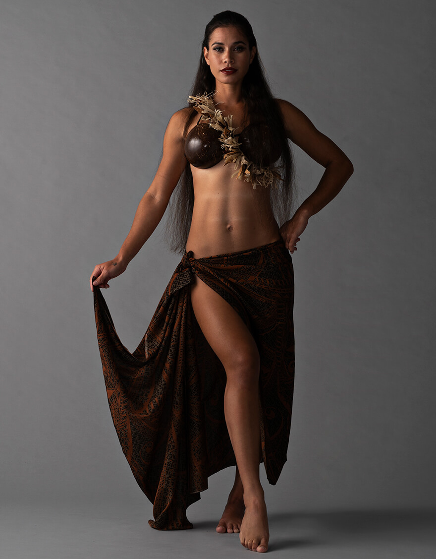 【デザインロング,パレオ】デザインロング（スクロール）サンタン