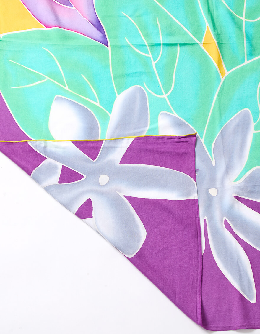 【デザインロング,パレオ】デザインロング（ラハウ）パープル