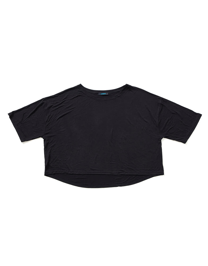 【レッスンTシャツ,カジュアルトップス,レッスンアイテム,カジュアルウェア】ドロップショルダールーズTシャツ（ロカヒ）ブラック