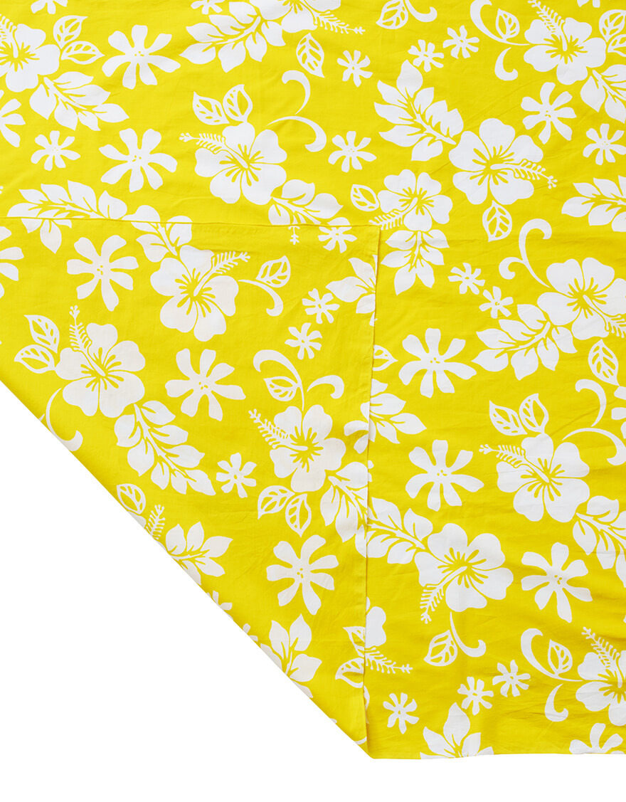 【デザインロング,パレオ】コットンデザインロング（マエヴァ）イエロー