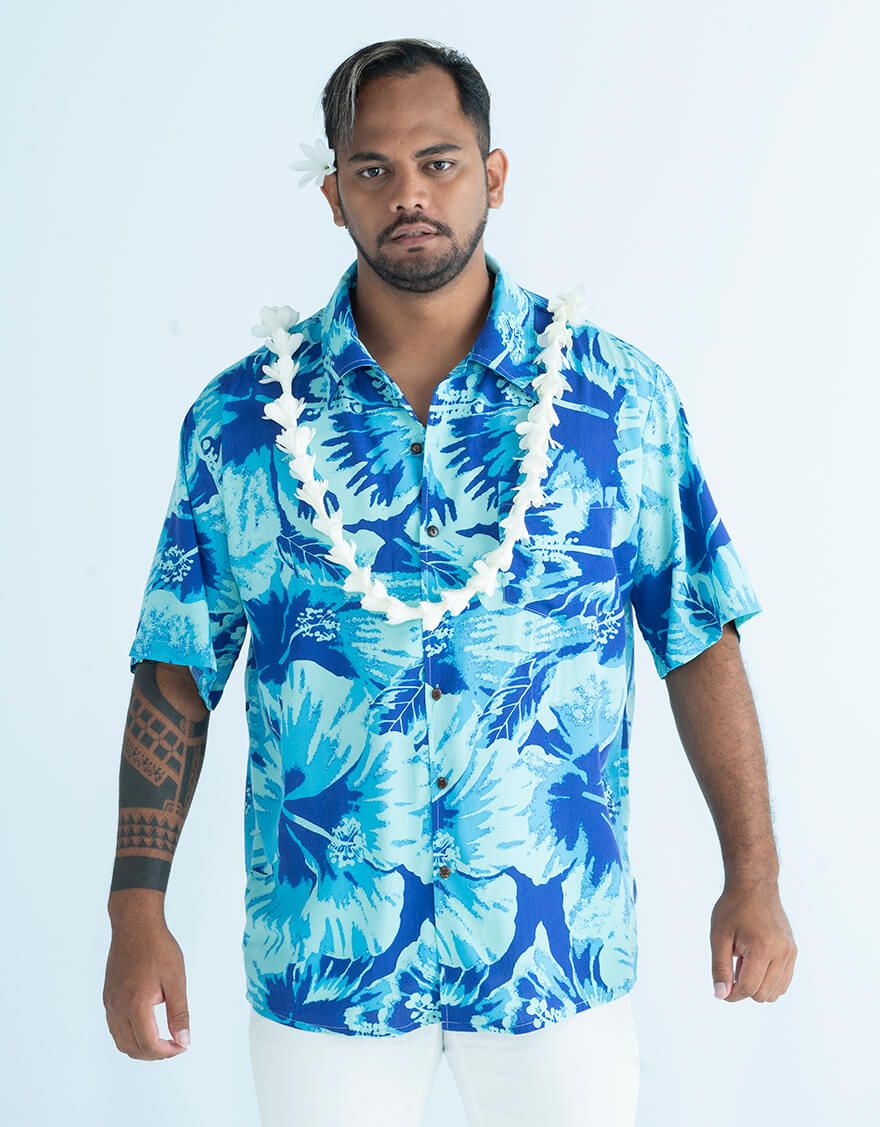 【メンズアロハシャツ,タネコスチューム】メンズアロハシャツ（アウテ）マリーン