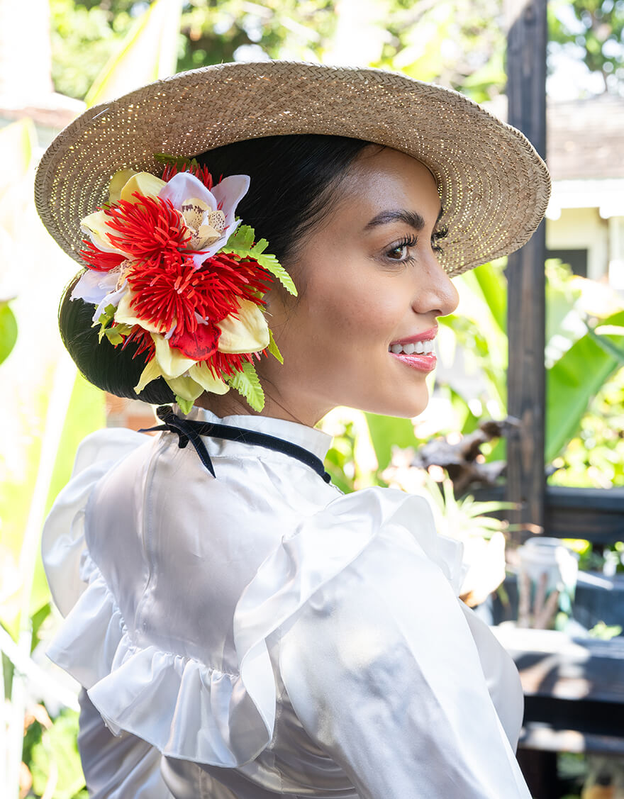 【クリップ/ピック,ヘアーアクセサリー】レフアシンビジウムクリップ