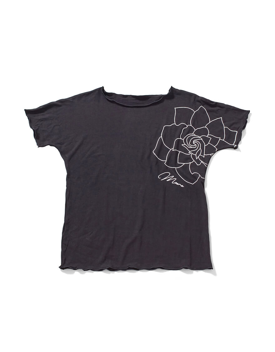 【レッスンTシャツ,レッスンアイテム】ストレッチTシャツ（ガーデニア）ブラック