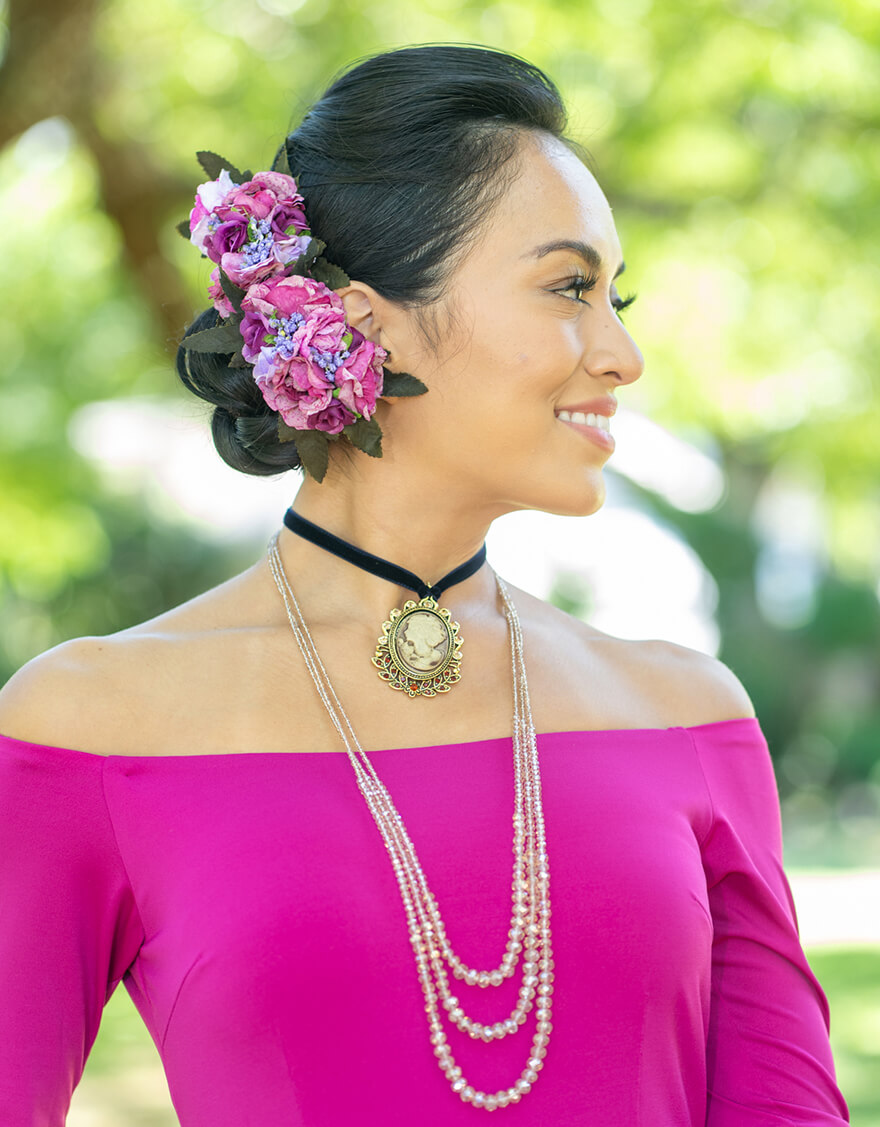 【クリップ/ピック,ヘアーアクセサリー】ローズピティクリップ