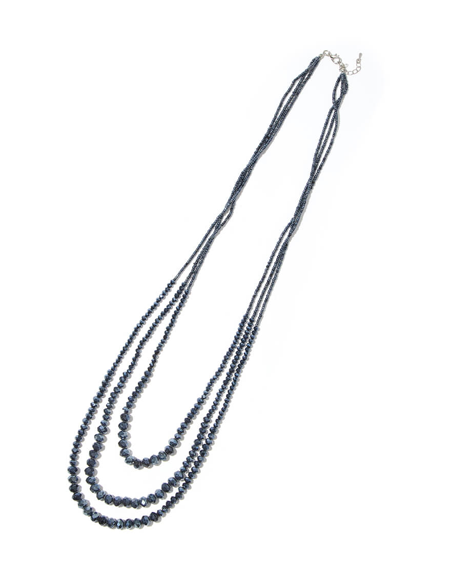 【ネックレス,アクセサリー】スパークルロングネックレス（ダークブルー）