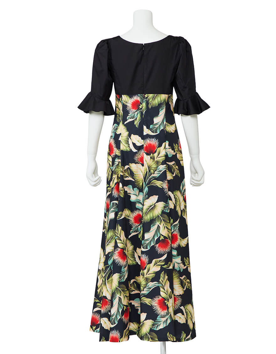 【ノンストレッチ生地ドレス,ドレス】エレガントスリーブフレアドレス（レフア）